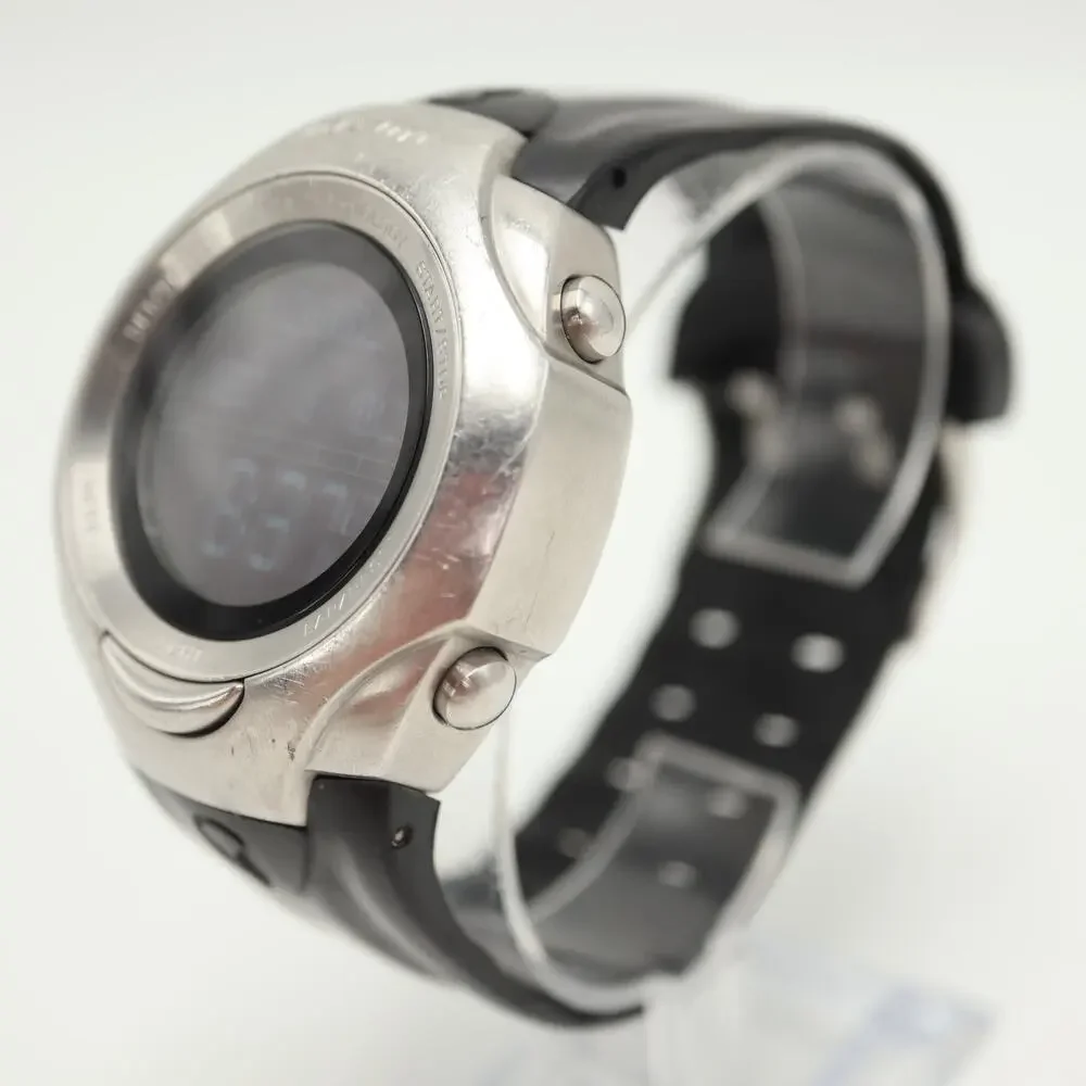NIXON Change The Delta PU Digital Watch Stainless Steel Black w New Battery